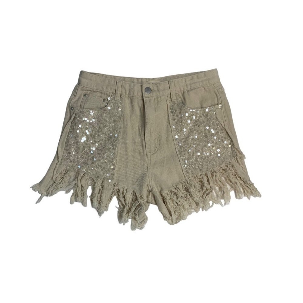 POL Women’s High Waisted Sequin Shorts Size Medium